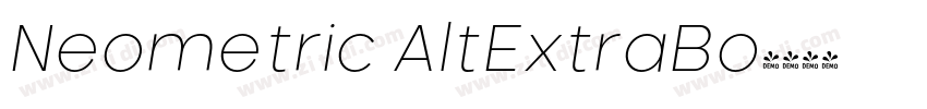 Neometric AltExtraBo字体转换